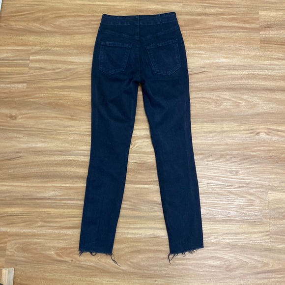 J Brand Natasha Raw Hem High Rise Skinny Crop Blue Jeans in Bluebird Size 25 - Picture 3 of 10